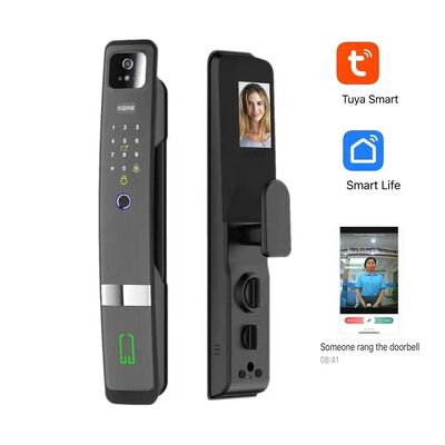 Qleung S924Max 3D Face WIFI Tuya App Remote Control Card Key Code Fingerprint Automatic Smart Home Door Lock with Cloud Mortise