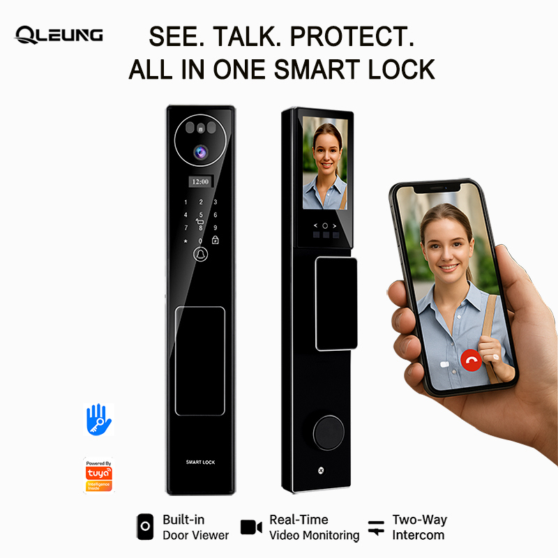 Smart Door Lock with 40-110mm Door Thickness 5000mAh Lithium Battery and 2 Years Warranty Digital Door Lock