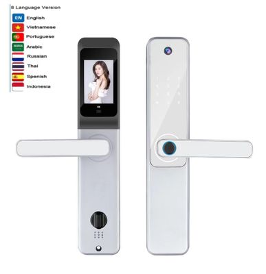 S802Pro ফিঙ্গারপ্রিন্ট কোড দরজা লক 8 ভাষা ভিডিও দরজা বেল স্মার্ট লক