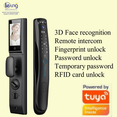 Qlleung S931MAX স্বয়ংক্রিয় 3D ফেস আইডি ভিডিও ইন্টারকম ফিঙ্গারপ্রিন্ট কার্ড কী কোড Tuya APP রিমোট কন্ট্রোল স্মার্ট ডোর লক