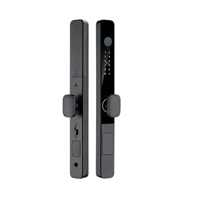 Qleung S608 ওয়াটারপ্রুফ TTlock Tuya স্মার্ট কী ডিজিটাল লক ফিঙ্গারপ্রিন্ট অ্যালুমিনিয়াম ইলেকট্রিক স্লাইডিং গ্লাস দরজা হোম