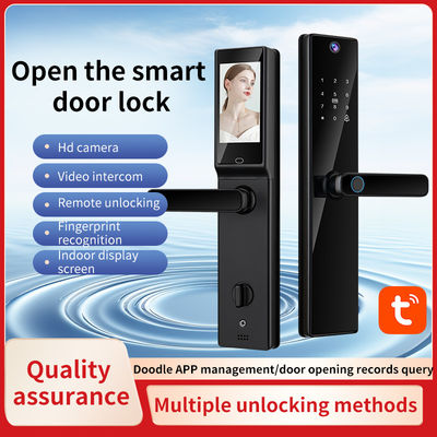 Qleung S819-2Max Tuya Wi-Fi ফিঙ্গারপ্রিন্ট কার্ড কী কোড স্মার্ট ডোর লক ভিডিও কলিং সহ