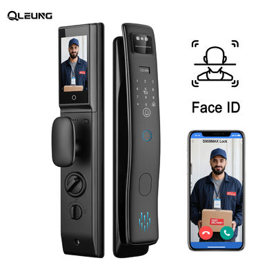 Qleung S958Max 3D ফেস রিকগনিশন ভিডিও ইন্টারকম অটোমেটিক লক ফিঙ্গারপ্রিন্ট কার্ড ও কোড অ্যাক্সেস টুয়া ওয়াইফাই স্মার্ট হোম ডোর লক